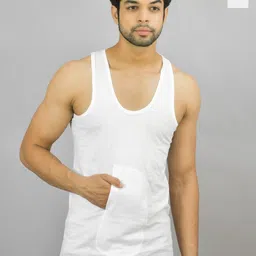 UNDERLOOP Men Pack Of 2 Combed CottonBasic Vests-image-17