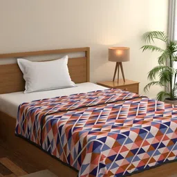 home expressions Meadow Peach & White Floral Cotton AC Room 150 GSM Single Bed Dohar-picture-21