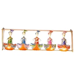 apka mart Red & Green Printed Musician Wall Hanging Decor-image-3