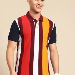 United Colors of Benetton Striped Polo Collar Pure Cotton T-shirt-picture-8