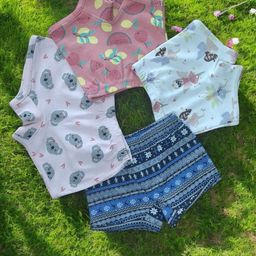 SEYBIL Girls Pack Of 4 Assorted Pure Cotton Boxer-Style Briefs SBGBRIEFP04-42