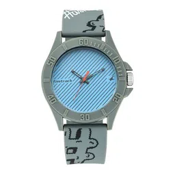 Fastrack Unisex Blue Striped Dial TEES-Hashtag Analogue Watch 68013PP04-79