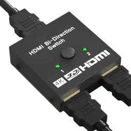 Mak World HDMI Bi-Directional Switch Splitter 4K@60Hz 1x2 Out/2x1 Out 2 Port Display Selector, Black image 2