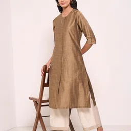 RANGMANCH BY PANTALOONS Women Flared Sleeves Thread Work Kurta-picture-55