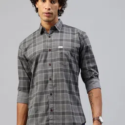 Majestic Man Men Comfort Slim Fit Checked Pure Cotton Casual Shirt-picture-16