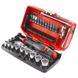 FACOM 6.35 mm (1/4 inch) Socket Set 12 Point Metric, RL.NANO112 (Set Of 25 Piece)-15