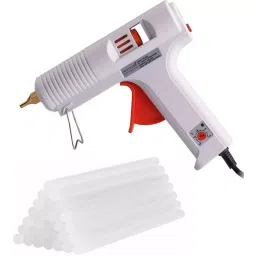 CRAFTYGUN 150 W Trigger Feed Hot Melt Glue Gun White with 30 Stick, FD-150 W-picture-15