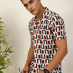 Mast & Harbour Men Premium Slim Fit Opaque Colourblocked Casual Shirt-image-51