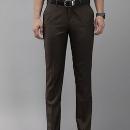 Park Avenue Men Textured Smart Low-Rise Formal Trousers-image-97