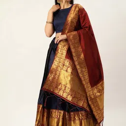 Mr Y Semi-Stitched Lehenga & Unstitched Blouse With Dupatta-picture-18