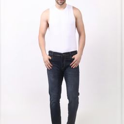 SACHIVA FASHION Unisex Regular Fit High-Rise Mildly Distressed Light Fade Stretchable Jeans-image-43