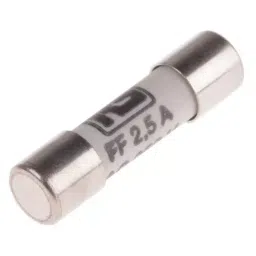 RS PRO Ceramic Ceramic Cartridge Fuse 2.5A, 250 V AC, Model No 7211594-15