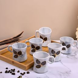 Storepedia White & Brown Handcrafted Solid Ceramic Matte Cups Set of Cups and Mugs-28