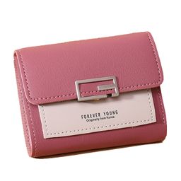 mezon Korean Imported Tri Fold Wallet Women's Foldable Wallet Women's Mini Wallet Flip Top Card Wallet (Random Color) image 1