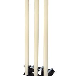Toyshine Wooden Stumps Set With Heavy Duty Spring Stand Base (Color Vay Mary)-image-44