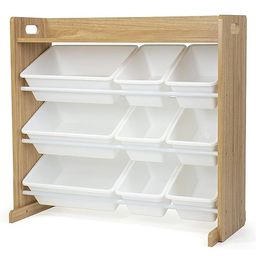 Homesmiths Toy Organizer with 9 Storage Bins - Beige-image-55
