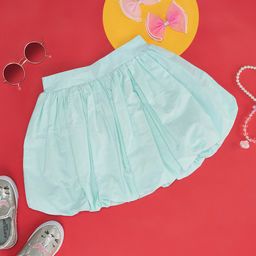Pantaloons Junior Solid Skirt - Aqua Glass-image-56