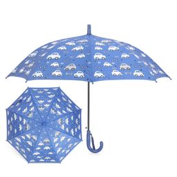 Free-size Umbrella With Bear Print - Blue-12