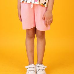 Anthrilo Waffle Textured Shorts - Pink-image-38