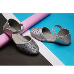 boyz n galz Stones Embellished Mary Jane Ballerinas With Velcro Closure - Silver-picture-43