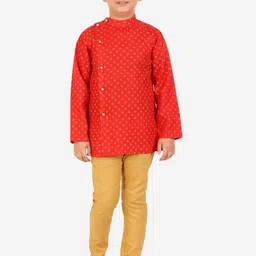 Superminis Boys Paisley Printed Regular Pure Cotton Kurta with Pyjamas-13