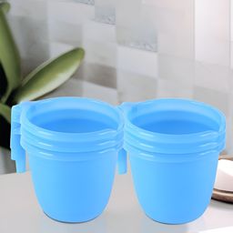 Aura Blue 6 Pieces Multi-Functional Mug Bath Accessories Set-11