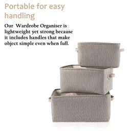 Aura White Set of 6 Regular Tote Basket Organisers image 5