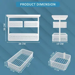 Kuber Industries White Set of 1 Regular Multi-Utility Organisers image 4