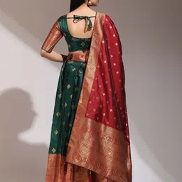 Payu Semi-Stitched Lehenga & Unstitched Blouse With Dupatta image 3