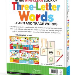 wonder house books My Big Wipe And Clean Book of Three Letter Words for Kids  Learn And Trace Words - English (Pen color may vary) image 5