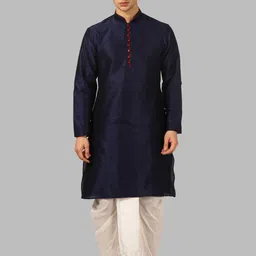 ROYAL KURTA Men Blue Kurta with Dhoti Pants-image-72