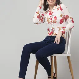 clobug Floral Print Net Blouson Top-picture-36