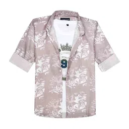 CHARCHIT Boys Comfort Opaque Printed Casual Shirt-image-3