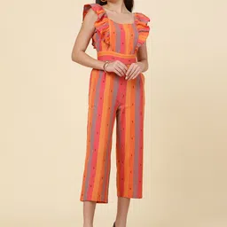 Anushil Women Striped Cotton Basic Jumpsuit-picture-11