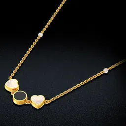 Joyalukkas 22 KT Gold Charm Studded Necklace-4.54 gm-image-4