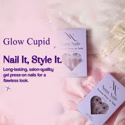 GLOW CUPID Set Of 25 Glossy Finish Reusable Press On Nails - Glimmering-Twilight image 3