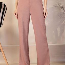 aayu Women Relaxed Fit High-Rise Trousers-image-75