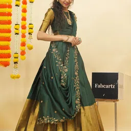 Fabcartz Semi-Stitched Lehenga & Unstitched Blouse With Dupatta image 5