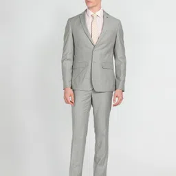 arrow Men Solid Tailored Fit Three Piece Suit Solid Suit-picture-48