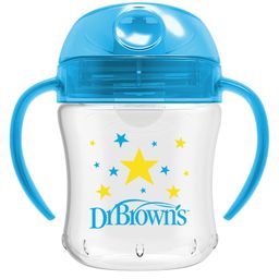 Dr. Brown's Soft Spout Transition Cup With Handles Stage 1 Blue - 180 ml-image-5