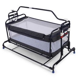 Mothertouch Deluxe Compact Cradle Dot Print - Navy & White-10