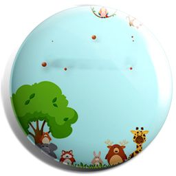 Funcart Animals Print  Button Pin Badge - Blue-image-56