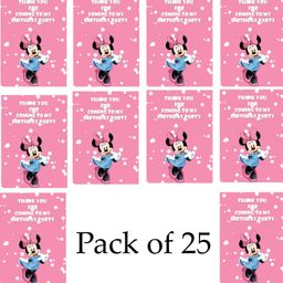 Funcart Minnie Mouse Birthday Party Thank You Cards Pink - Pack of 25-image-22