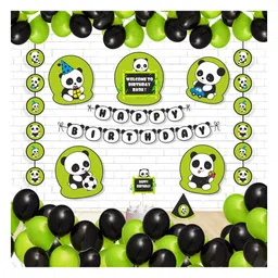 Untumble Panda Theme Birthday Party Decoration Kit Multicolor - Pack of 58-picture-4