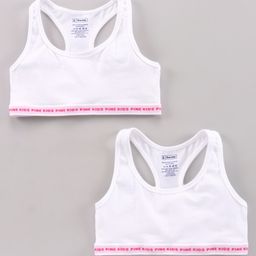Pine Kids Anti Microbial & Bio Wash Bras Pack of 2 - White-image-61