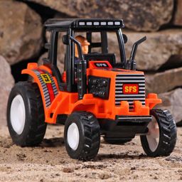 Shinsei Pull Back Tractor Toy - Orange-24