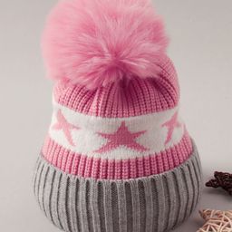 Babyhug Baby Cap with Pom Pom - Pink-image-35