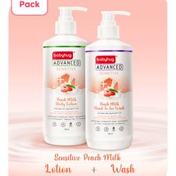 Babyhug Advanced Sensitive Peach Milk Combo of Baby Lotion - 200ml & Head-to-Toe Wash - 200ml-19