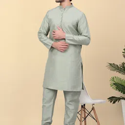 KRAFT INDIA Mandarin Collar Straight Kurta With Churidar-35