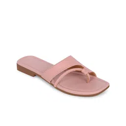 Shoestail Women One Toe Flats with Laser Cuts-23